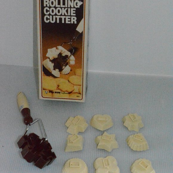 VTG Rolling Cookie Cutters 12 Shapes Fox Run 1984 - Picture 1 of 8